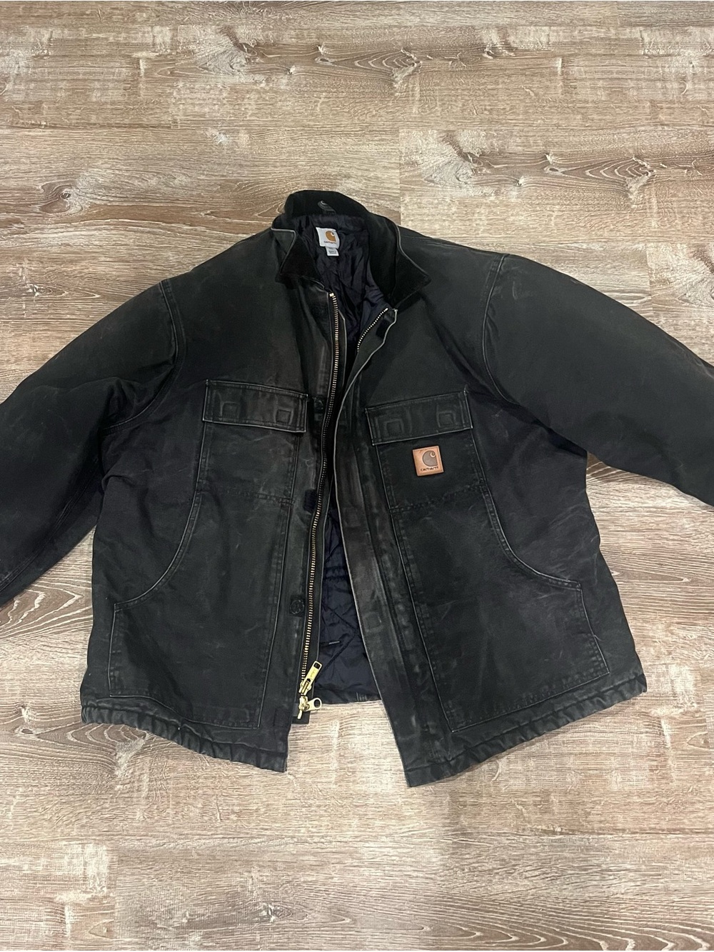 Carhartt Black Heavy-Duty Duck Work Jacket